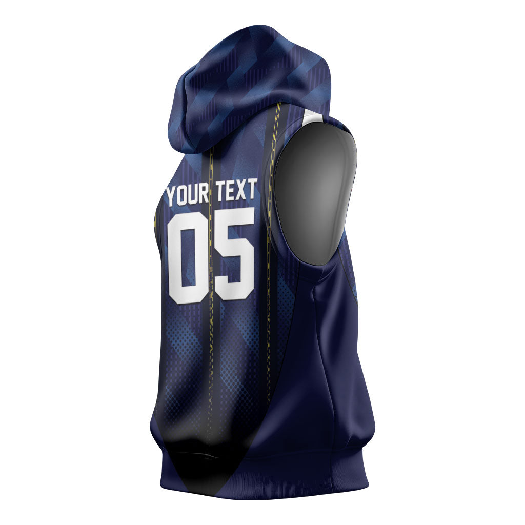 Custom France Football Sleeveless Hoodie Gallic Rooster Luxury Sport Style