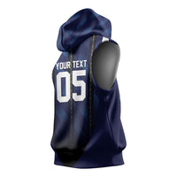 Custom France Football Sleeveless Hoodie Gallic Rooster Luxury Sport Style