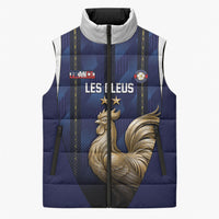 Custom France Football Sleeveless Puffer Jacket Gallic Rooster Luxury Sport Style