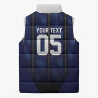 Custom France Football Sleeveless Puffer Jacket Gallic Rooster Luxury Sport Style
