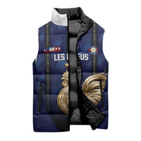 Custom France Football Sleeveless Puffer Jacket Gallic Rooster Luxury Sport Style