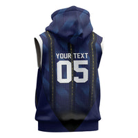 Custom France Football Sleeveless Zip Hoodie Gallic Rooster Luxury Sport Style