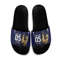 Custom France Football Slide Sandals Gallic Rooster Luxury Sport Style
