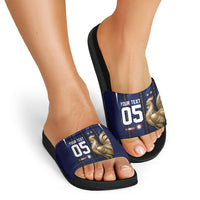 Custom France Football Slide Sandals Gallic Rooster Luxury Sport Style