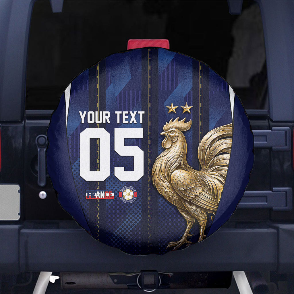 Custom France Football Spare Tire Cover Gallic Rooster Luxury Sport Style