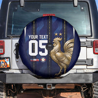 Custom France Football Spare Tire Cover Gallic Rooster Luxury Sport Style