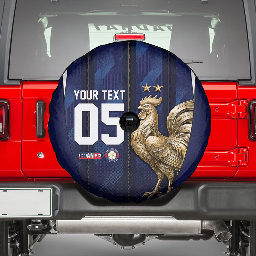 Custom France Football Spare Tire Cover Gallic Rooster Luxury Sport Style