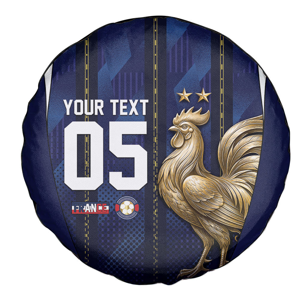 Custom France Football Spare Tire Cover Gallic Rooster Luxury Sport Style