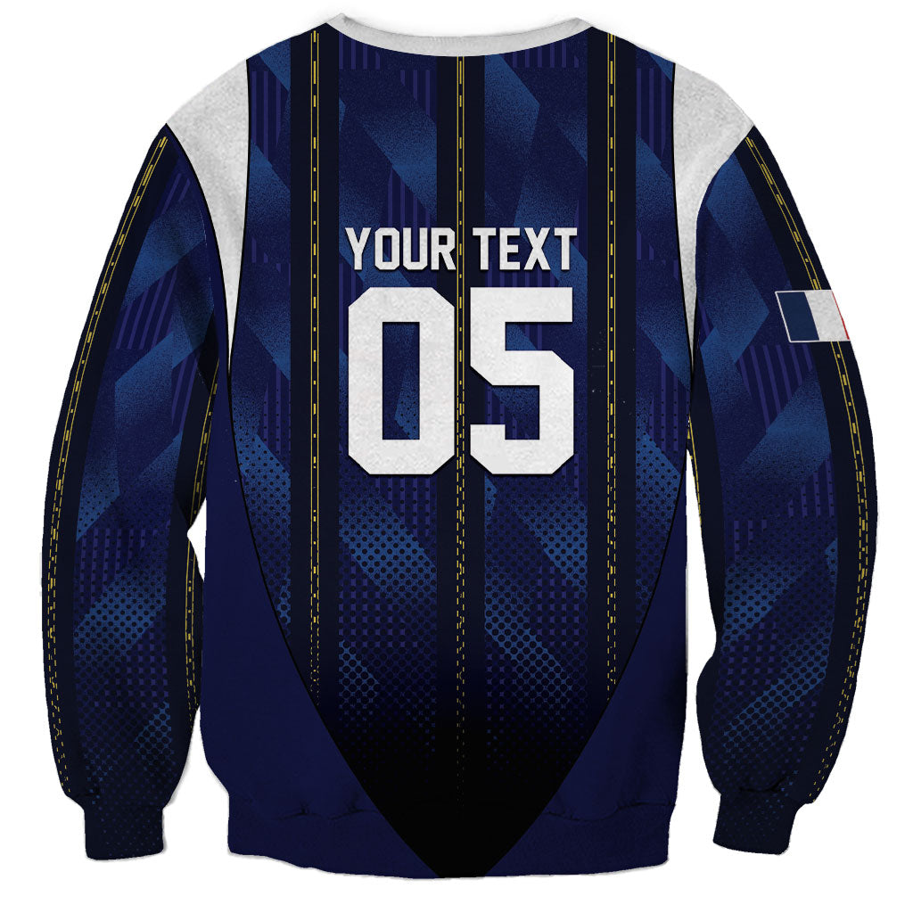Custom France Football Sweatshirt Gallic Rooster Luxury Sport Style