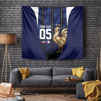 Custom France Football Tapestry Gallic Rooster Luxury Sport Style