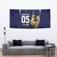 Custom France Football Tapestry Gallic Rooster Luxury Sport Style