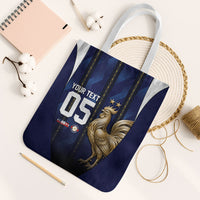 Custom France Football Tote Bag Gallic Rooster Luxury Sport Style
