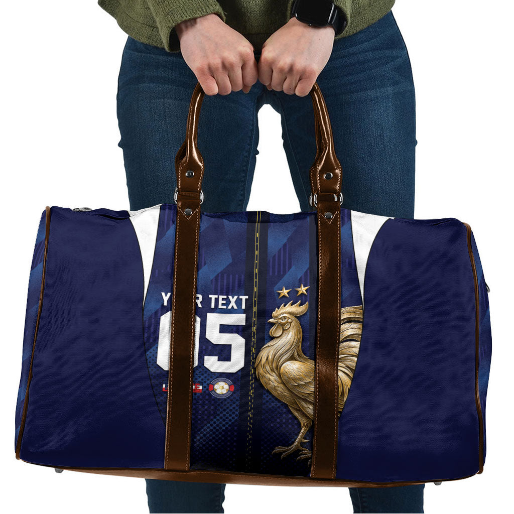 Custom France Football Travel Bag Gallic Rooster Luxury Sport Style