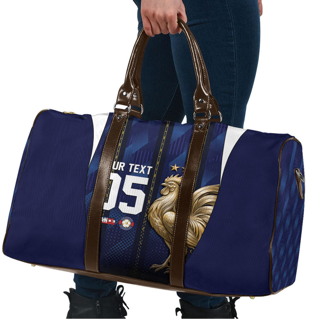 Custom France Football Travel Bag Gallic Rooster Luxury Sport Style