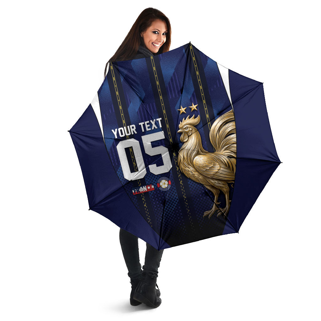 Custom France Football Umbrella Gallic Rooster Luxury Sport Style