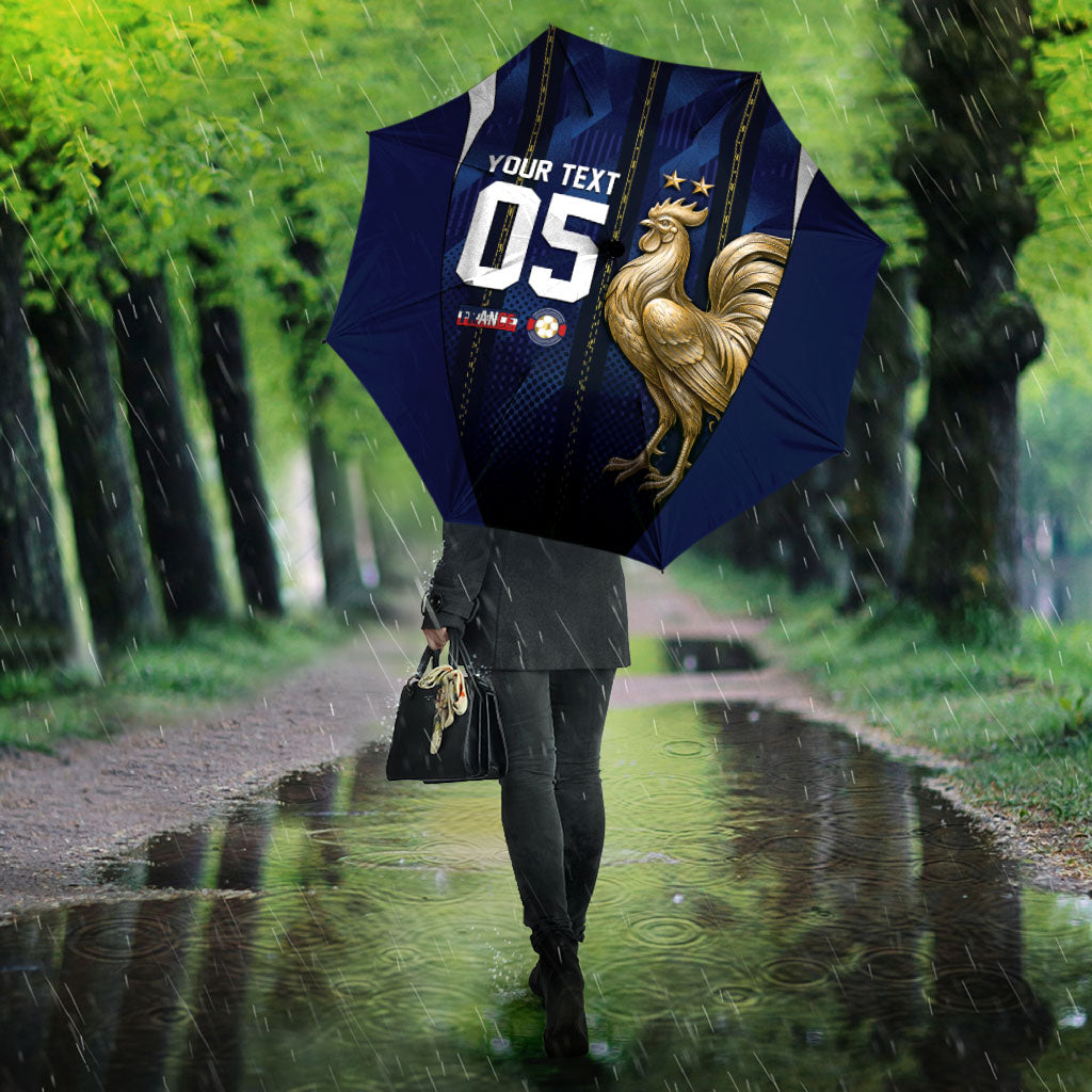 Custom France Football Umbrella Gallic Rooster Luxury Sport Style