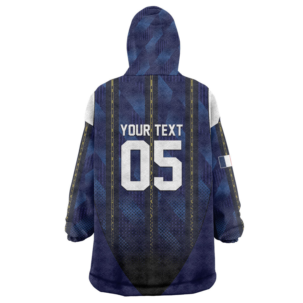 Custom France Football Wearable Blanket Hoodie Gallic Rooster Luxury Sport Style