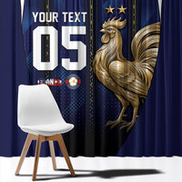 Custom France Football Window Curtain Gallic Rooster Luxury Sport Style