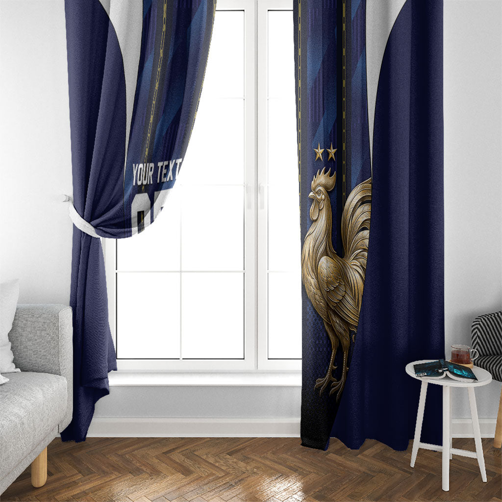 Custom France Football Window Curtain Gallic Rooster Luxury Sport Style