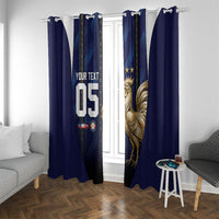 Custom France Football Window Curtain Gallic Rooster Luxury Sport Style
