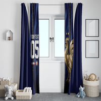 Custom France Football Window Curtain Gallic Rooster Luxury Sport Style