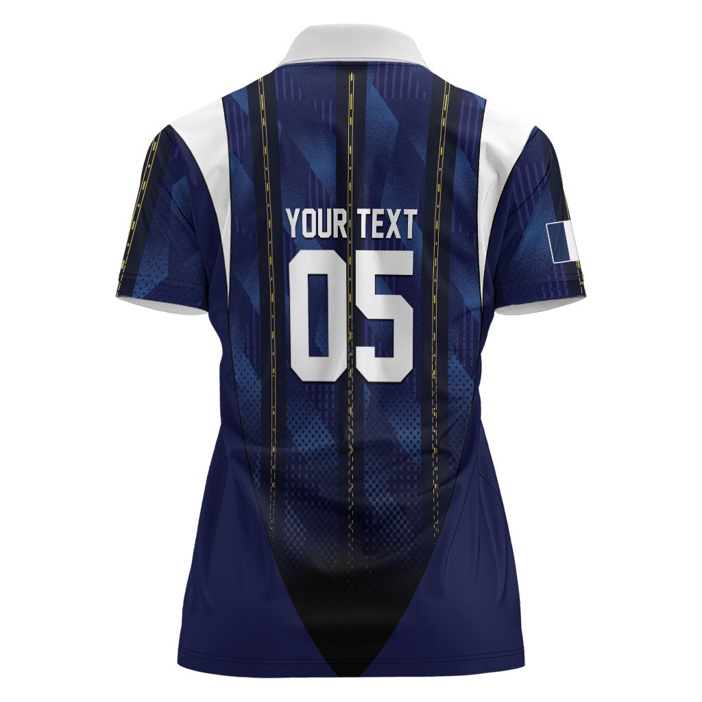 Custom France Football Women Polo Shirt Gallic Rooster Luxury Sport Style