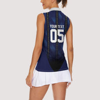 Custom France Football Women Sleeveless Polo Shirt Gallic Rooster Luxury Sport Style