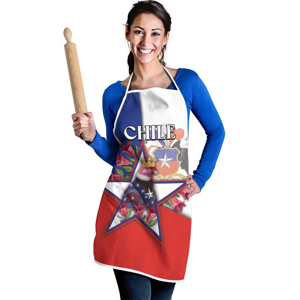 Chile Apron Andean Condor With Chilean Bellflower - Wonder Print Shop