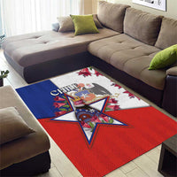 Chile Area Rug Andean Condor With Chilean Bellflower - Wonder Print Shop