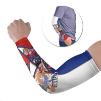 Personalized Chile Arm Sleeves Andean Condor With Chilean Bellflower - Wonder Print Shop