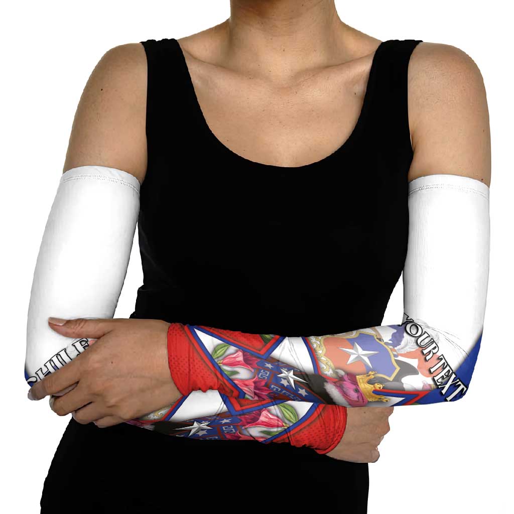 Personalized Chile Arm Sleeves Andean Condor With Chilean Bellflower - Wonder Print Shop