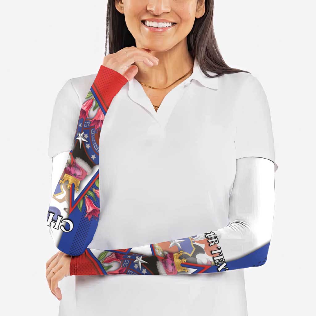 Personalized Chile Arm Sleeves Andean Condor With Chilean Bellflower - Wonder Print Shop