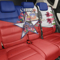 Chile Back Car Seat Cover Andean Condor With Chilean Bellflower - Wonder Print Shop