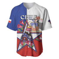 Personalized Chile Baseball Jersey Andean Condor With Chilean Bellflower - Wonder Print Shop