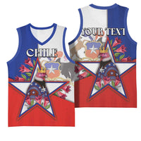 Personalized Chile Basketball Jersey Andean Condor With Chilean Bellflower - Wonder Print Shop