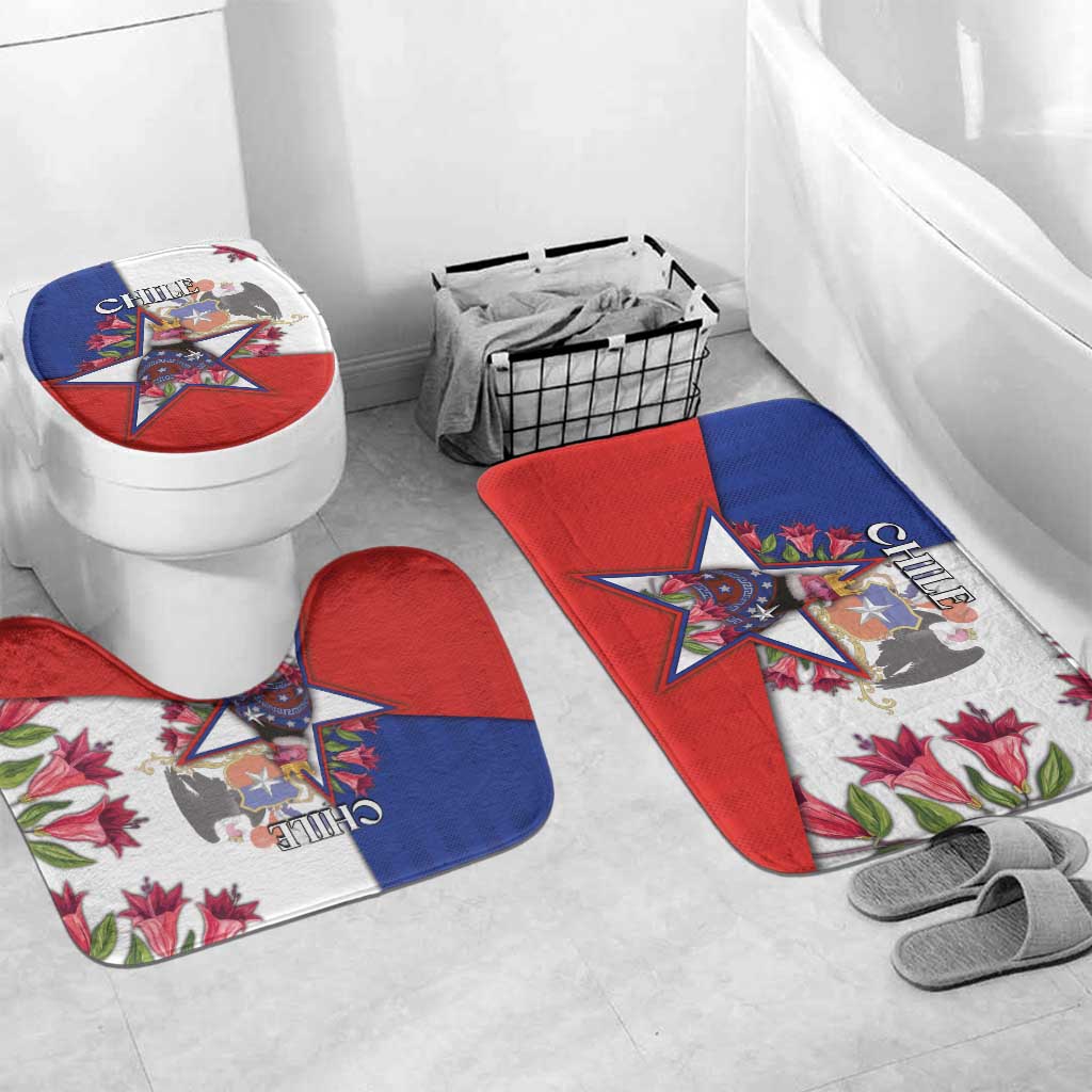 Chile Bathroom Set Andean Condor With Chilean Bellflower - Wonder Print Shop