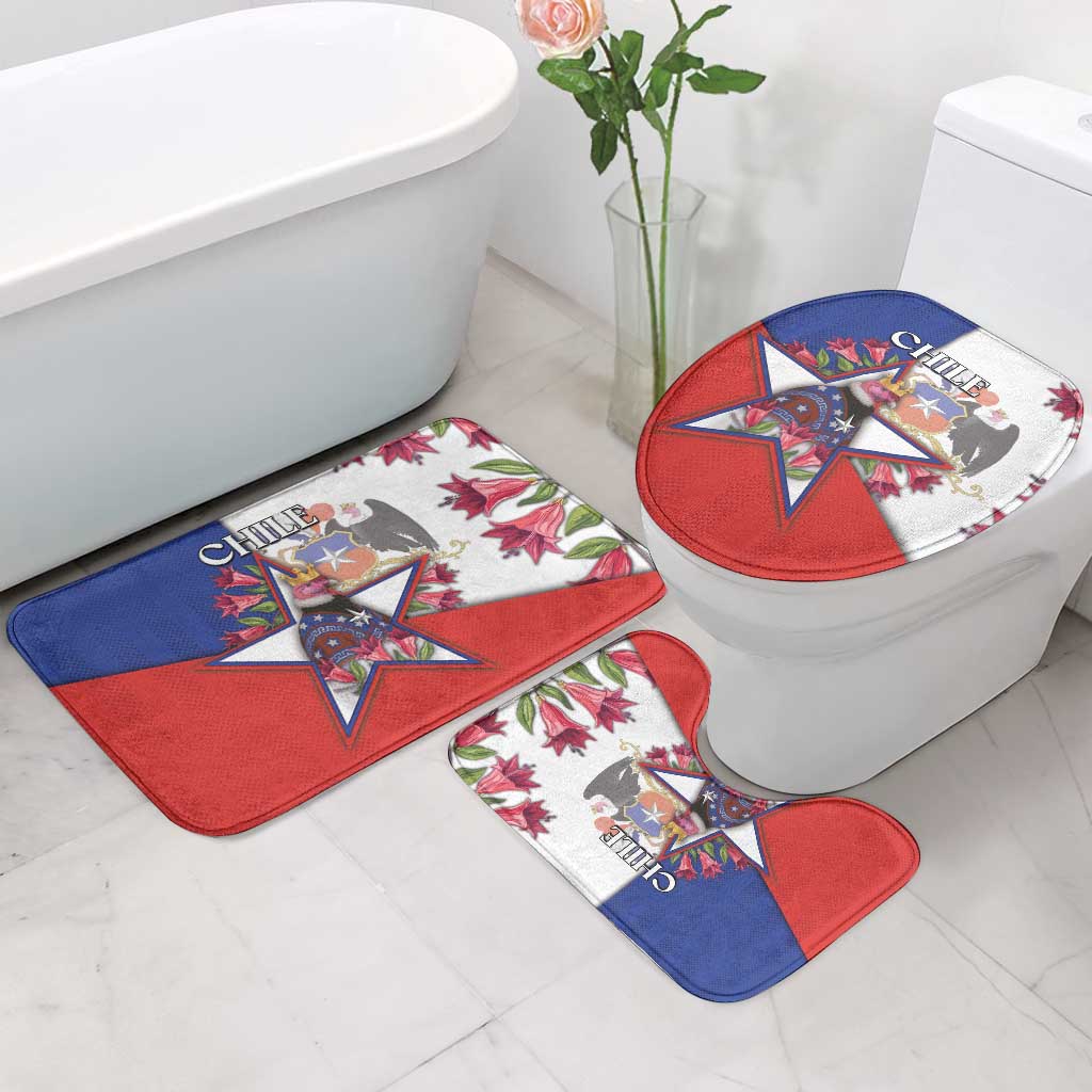 Chile Bathroom Set Andean Condor With Chilean Bellflower - Wonder Print Shop