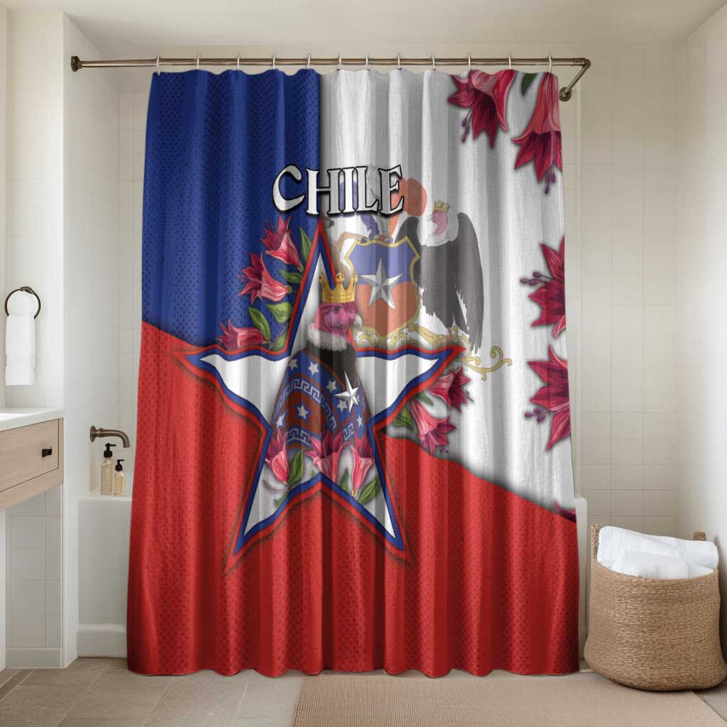 Chile Bathroom Set Andean Condor With Chilean Bellflower - Wonder Print Shop