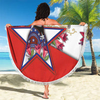 Chile Beach Blanket Andean Condor With Chilean Bellflower - Wonder Print Shop