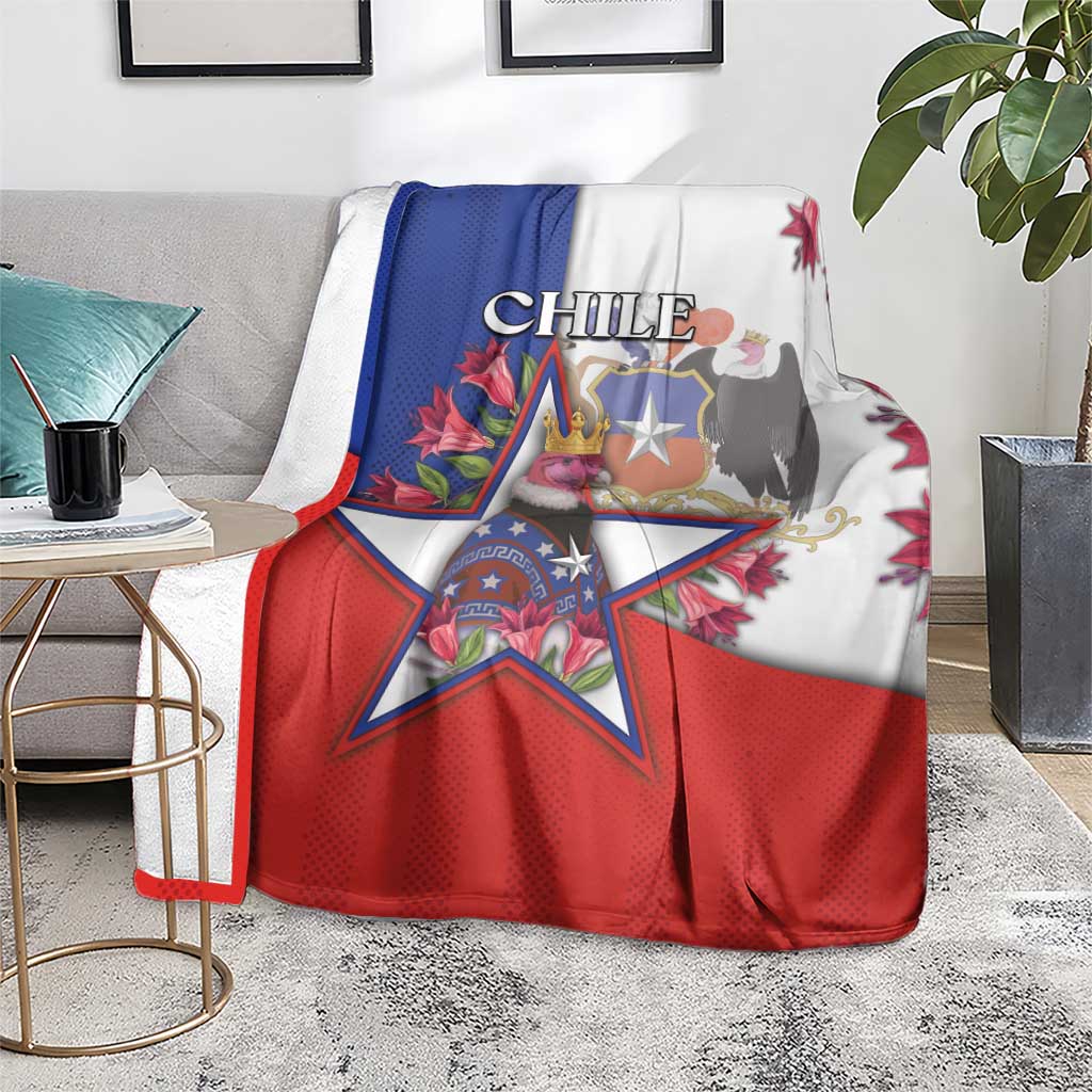 Chile Blanket Andean Condor With Chilean Bellflower - Wonder Print Shop