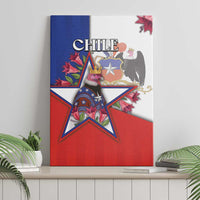 Chile Canvas Wall Art Andean Condor With Chilean Bellflower - Wonder Print Shop