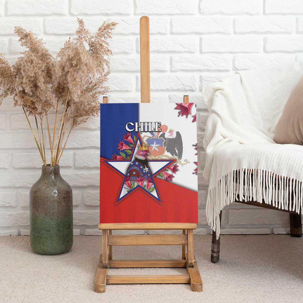 Chile Canvas Wall Art Andean Condor With Chilean Bellflower - Wonder Print Shop