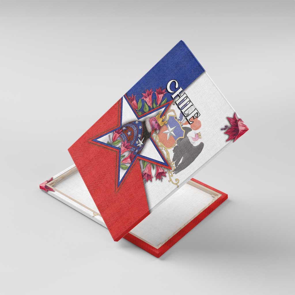 Chile Canvas Wall Art Andean Condor With Chilean Bellflower - Wonder Print Shop