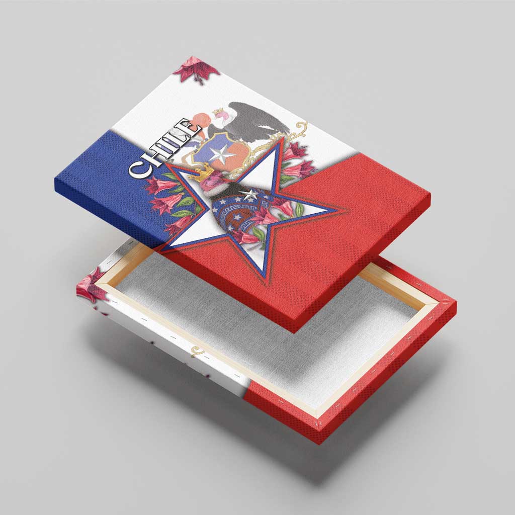 Chile Canvas Wall Art Andean Condor With Chilean Bellflower - Wonder Print Shop