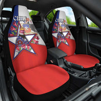 Chile Car Seat Cover Andean Condor With Chilean Bellflower - Wonder Print Shop