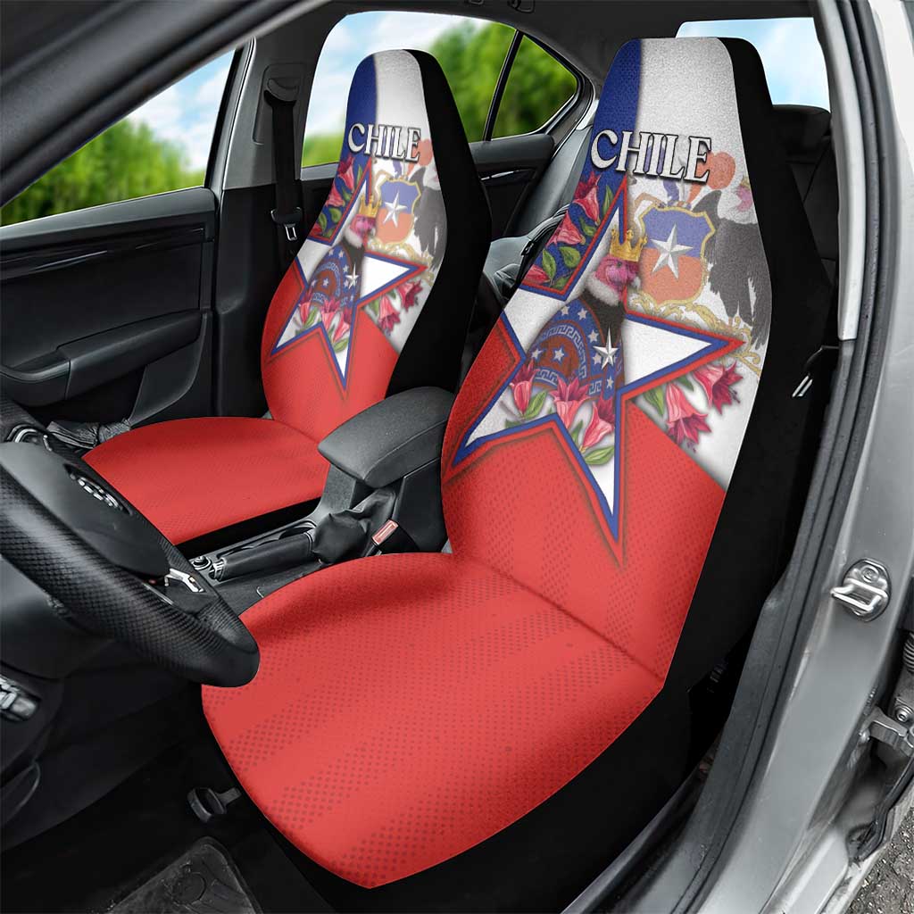 Chile Car Seat Cover Andean Condor With Chilean Bellflower - Wonder Print Shop