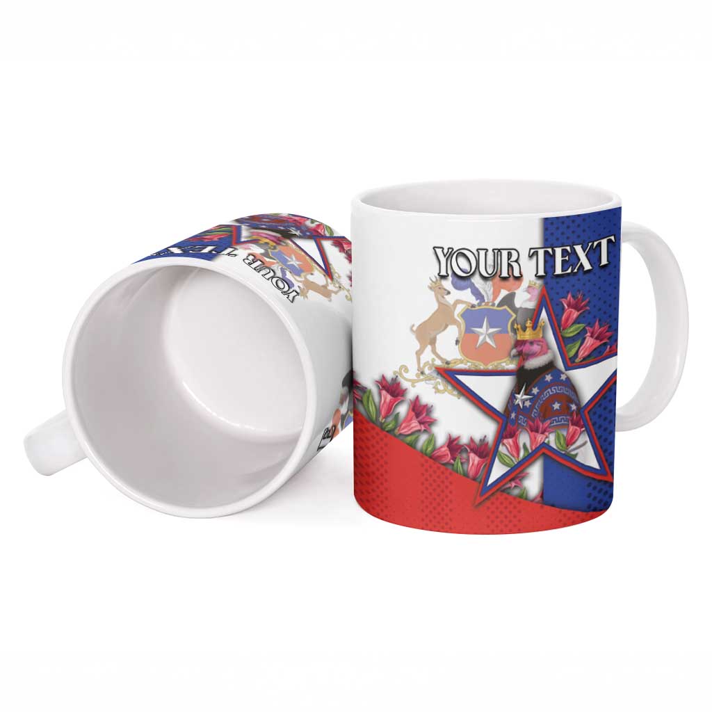 Chile Ceramic Mug Andean Condor With Chilean Bellflower - Wonder Print Shop