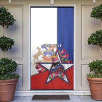 Personalized Chile Door Cover Andean Condor With Chilean Bellflower - Wonder Print Shop