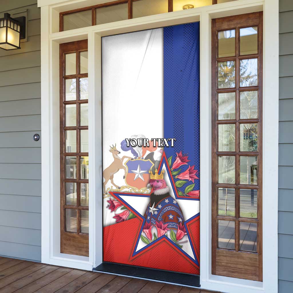 Personalized Chile Door Cover Andean Condor With Chilean Bellflower - Wonder Print Shop