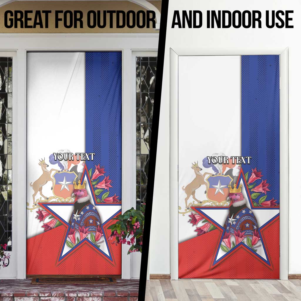 Personalized Chile Door Cover Andean Condor With Chilean Bellflower - Wonder Print Shop